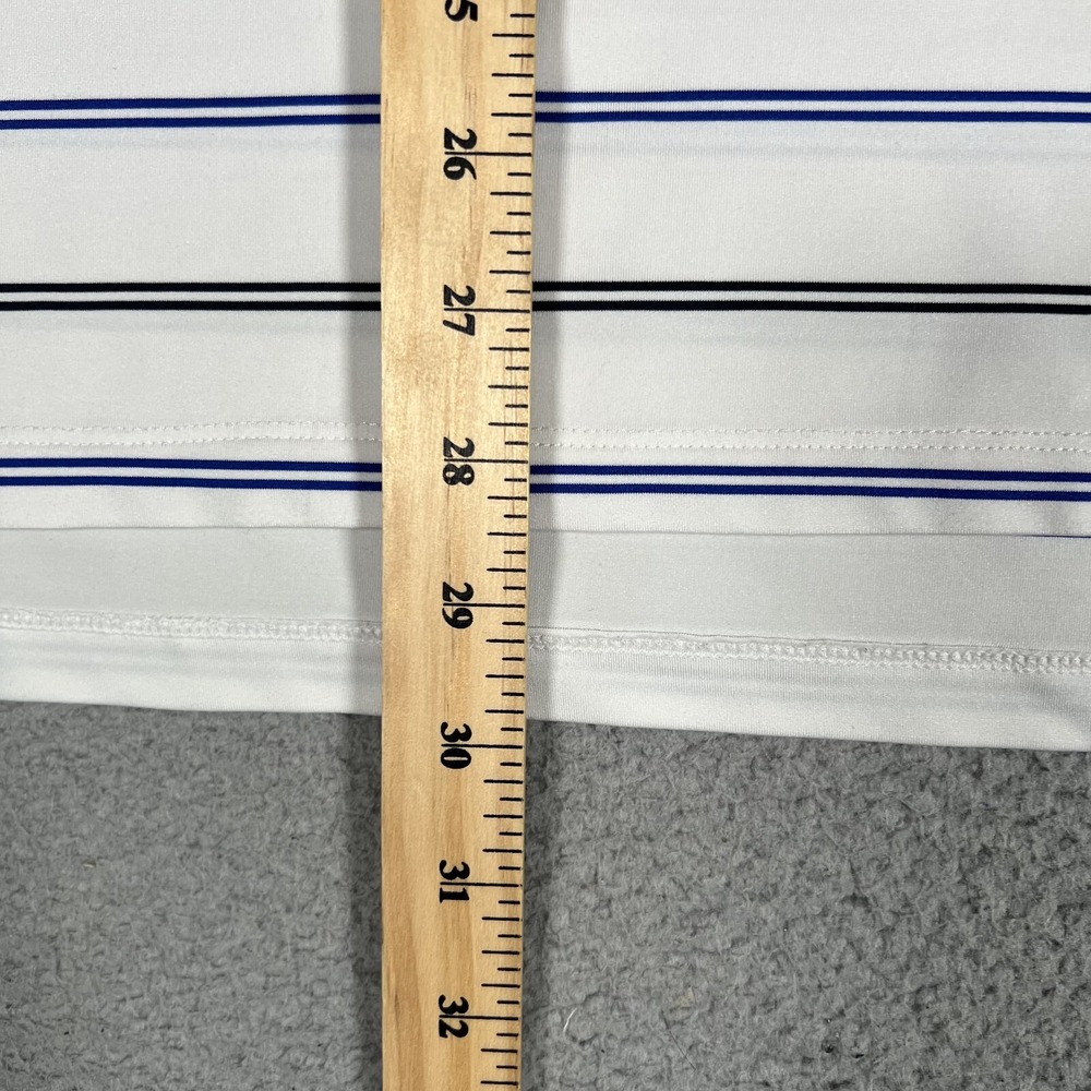 RLX Ralph Lauren‎ Shirt Mens Medium White Striped Sherwood CC Golf Polo Stretch - Picture 7 of 12